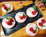 A picture of step 3 of Strawberry filled jam cupcakes 🧁🍓.