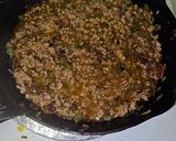 A picture of step 2 of Philly cheese steak sloppy Joe's.