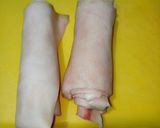 Hình bước làm 1 của món Da Heo Cuộn