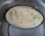 A picture of step 7 of Aalu pyaj ki puri with bundi raiyta.