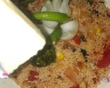 A picture of step 4 of Spanish/Mexican Pulao.