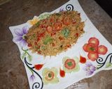 A picture of step 4 of Veg mexican rice.