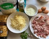Foto del paso 1 de la receta: Macarrones “alla mia carbonara”, sin nata