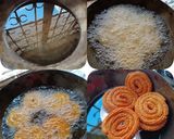 A picture of step 3 of Chakri/Chakli/Murukku.