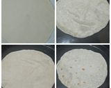 A picture of step 2 of Schezwan (cheezy) Frankie Roll.