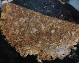 A picture of step 6 of Ragi onion rava dosa with hotel style coconut chutney.