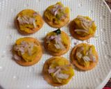 A picture of step 3 of Sev puri.
