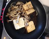 A picture of step 6 of Japanese style tofu steak.
