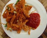 Hình bước làm 1 của món Khô gà rưới quất