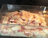 Foto del paso 7 de la receta: Pencas horneadas con jamón y queso al modo antiguo