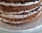 A picture of step 5 of Double chcocolate ganache cake.