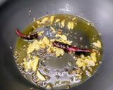 A picture of step 4 of Kalmi saag (Water Spinach).