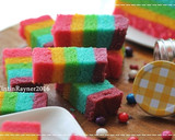 Foto langkah ke 9 dari resep Steamed Rainbow Cake Ny Liem.