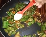 A picture of step 9 of Bhindi Fry.