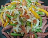 A picture of step 6 of Sausage Fajitas.