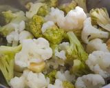Foto del paso 1 de la receta: Brócoli y coliflor a la crema