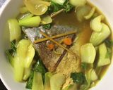 Hình bước làm 5 của món Canh cá chim biển trắng nấu cải chíp