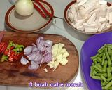 Foto langkah ke 2 dari resep Oseng tahu kacang panjang saus sambal.