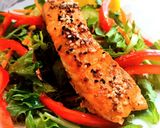 A picture of step 4 of Salmon in honey glaze.