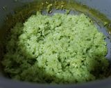 Hình bước làm 2 của món Xôi lá dứa sườn cây nướng