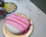 A picture of step 4 of Bridal shower cake.