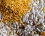 A picture of step 1 of Murmura chaat.