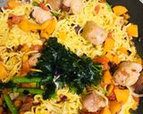 A picture of step 9 of Timeless chicken noodles and sausage dinner.