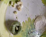 A picture of step 2 of Green Falafel In Spaghetti Nests.