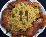 A picture of step 4 of Vegetable jollop rice.