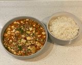 A picture of step 8 of Mapo tofu.