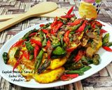 Foto langkah ke 5 dari resep Ceplok Masak Terasi Cabai Hijau.