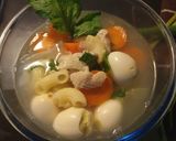 Foto langkah ke 3 dari resep Sop Makroni Telur Puyuh.
