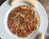 A picture of step 4 of Breakfast cheese omelette # banana and bread.