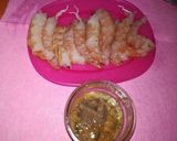 Foto del paso 3 de la receta Arroz Cremoso de Espinacas y Gambones con Taquitos de Jamón