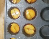 A picture of step 4 of Bourbon peach Cinnamon Rolls.