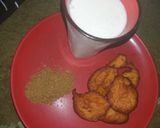 A picture of step 4 of Kunun gyeda da kosai.