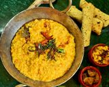 A picture of step 6 of Mung Daal Khichdi or Bhog Khichdi.