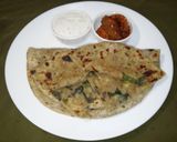 A picture of step 10 of Aloo palak paratha.