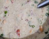 A picture of step 2 of Oats veggies chilla.