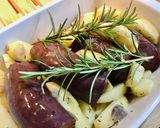 Hình bước làm 4 của món Dồi Huyết Nướng Táo & Cỏ Xạ Hương (Thyme)