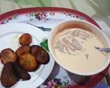 A picture of step 4 of Fresh Pap (Ogi) and Fried Plantain.