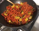 Une image de l'étape 9 de Fusilis de lentilles corail aux légumes du jardin et mozzarella di buffala.