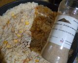 A picture of step 1 of Egg white rice.
