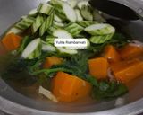 Foto langkah ke 3 dari resep 515. Sayur Bening Gambas, Pucuk Labu dan Labu Kuning.