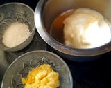 A picture of step 1 of Mango Dalgona Lassi.