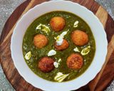 A picture of step 14 of MALAI KOFTA with SPINACH GRAVY (with fresh cream).