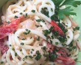 Garnélás tészta zöldségekkel 🍜🍤 recept fázis 4 fotója