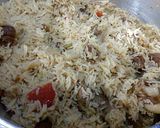 A picture of step 6 of Mutton Yakhni Palau!.
