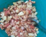 A picture of step 2 of Bhelpuri (instant without tarmarid chutney and green chutney).
