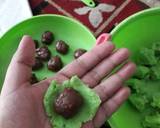 Cara Membuat Mochi cookies pandan coklat kacang 8